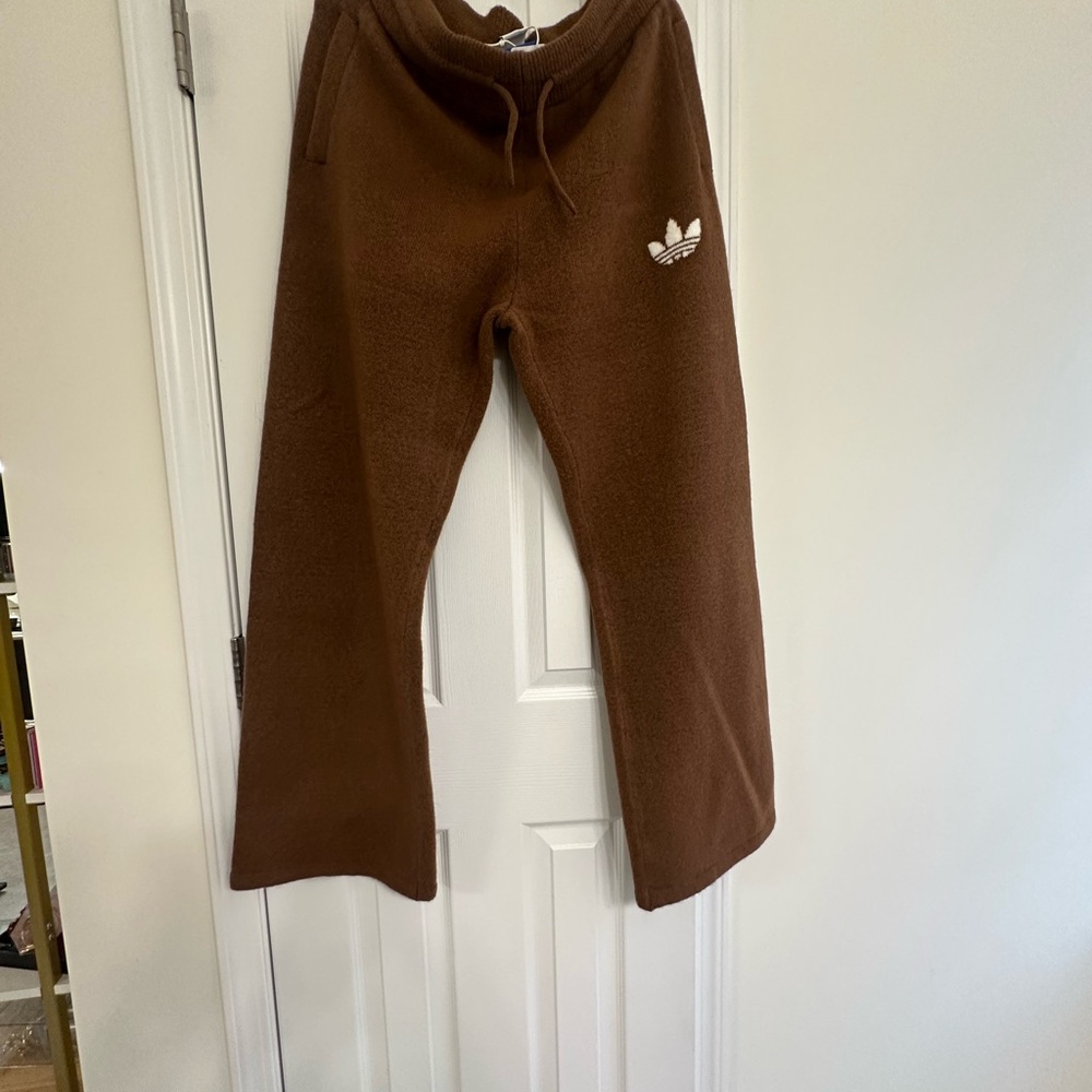 Adidas Women Chocolate Brown Knit Sweater sweats